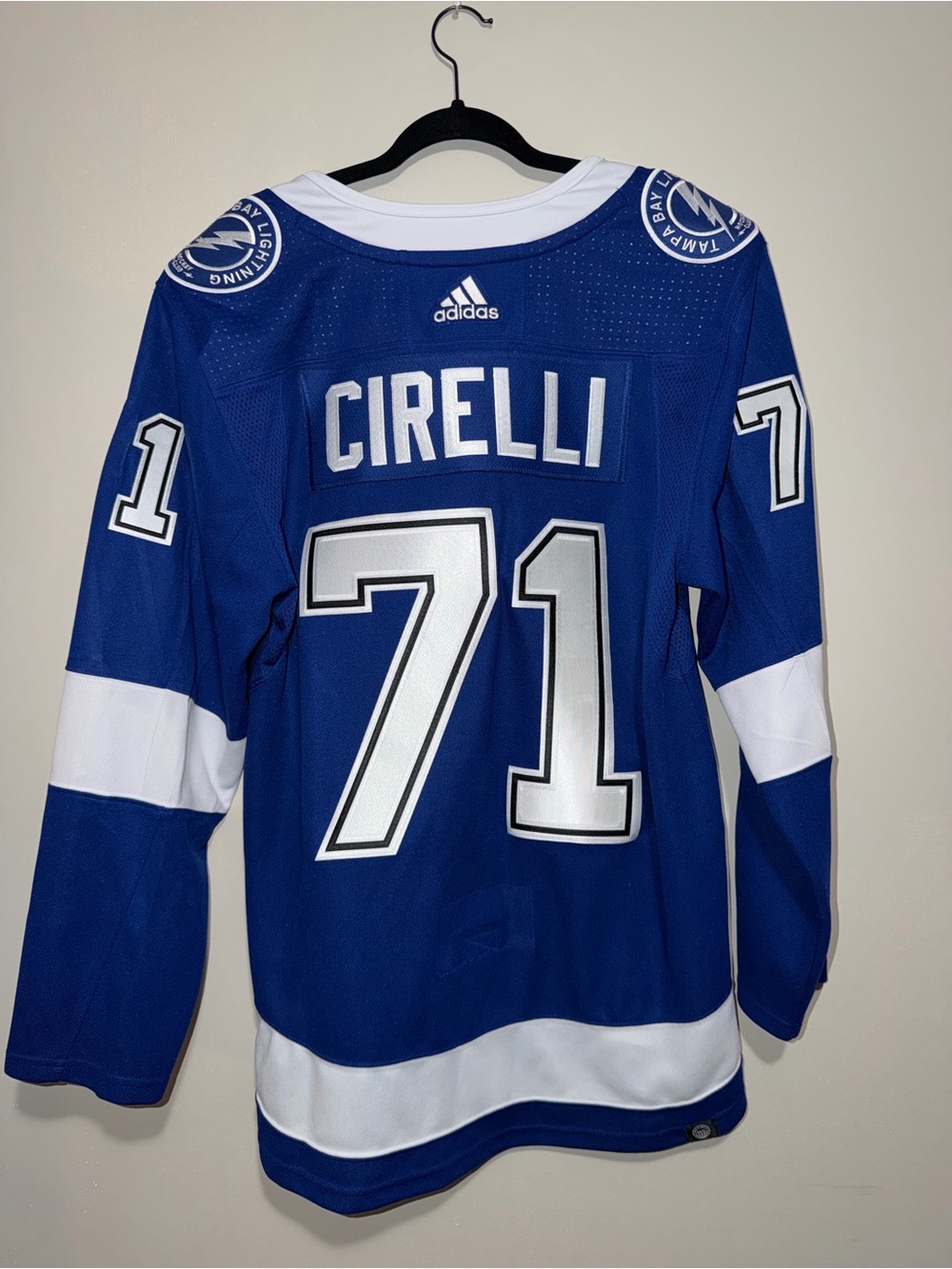 Adidas NHL Tampa Bay Lightning Anthony Cirelli #71 Primegreen Jersey Size 52 XL